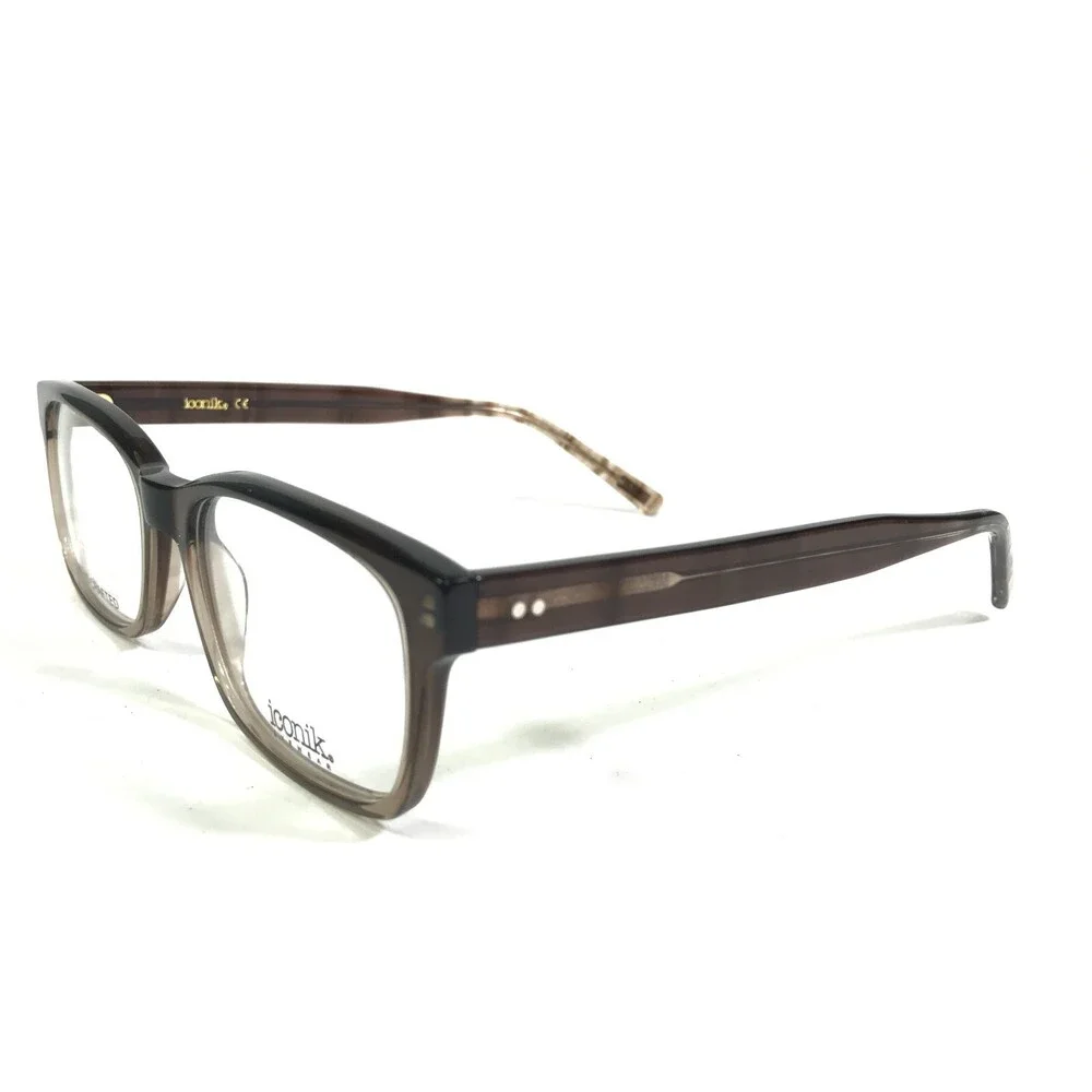 Iconik Eyeglasses Frames WILL C1 Brown Fade Rectangular Full Rim 54-18-150